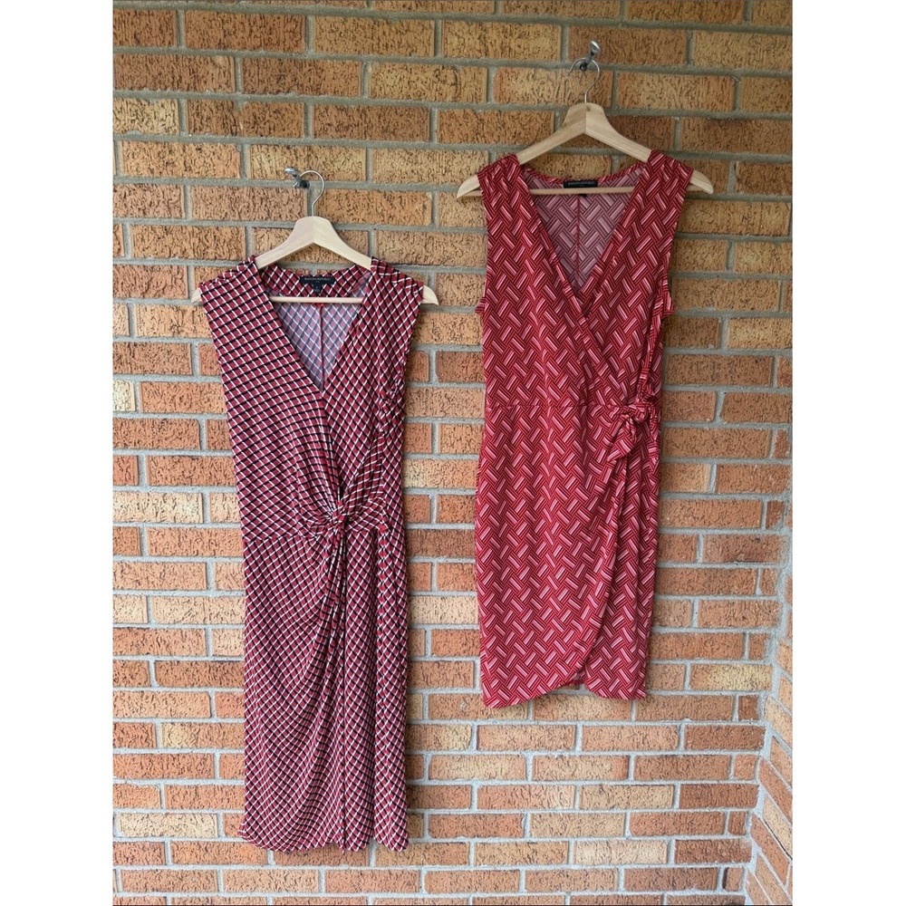 Banana Republic Bundle Small Wrap-Style Midi Dresses Knee Length